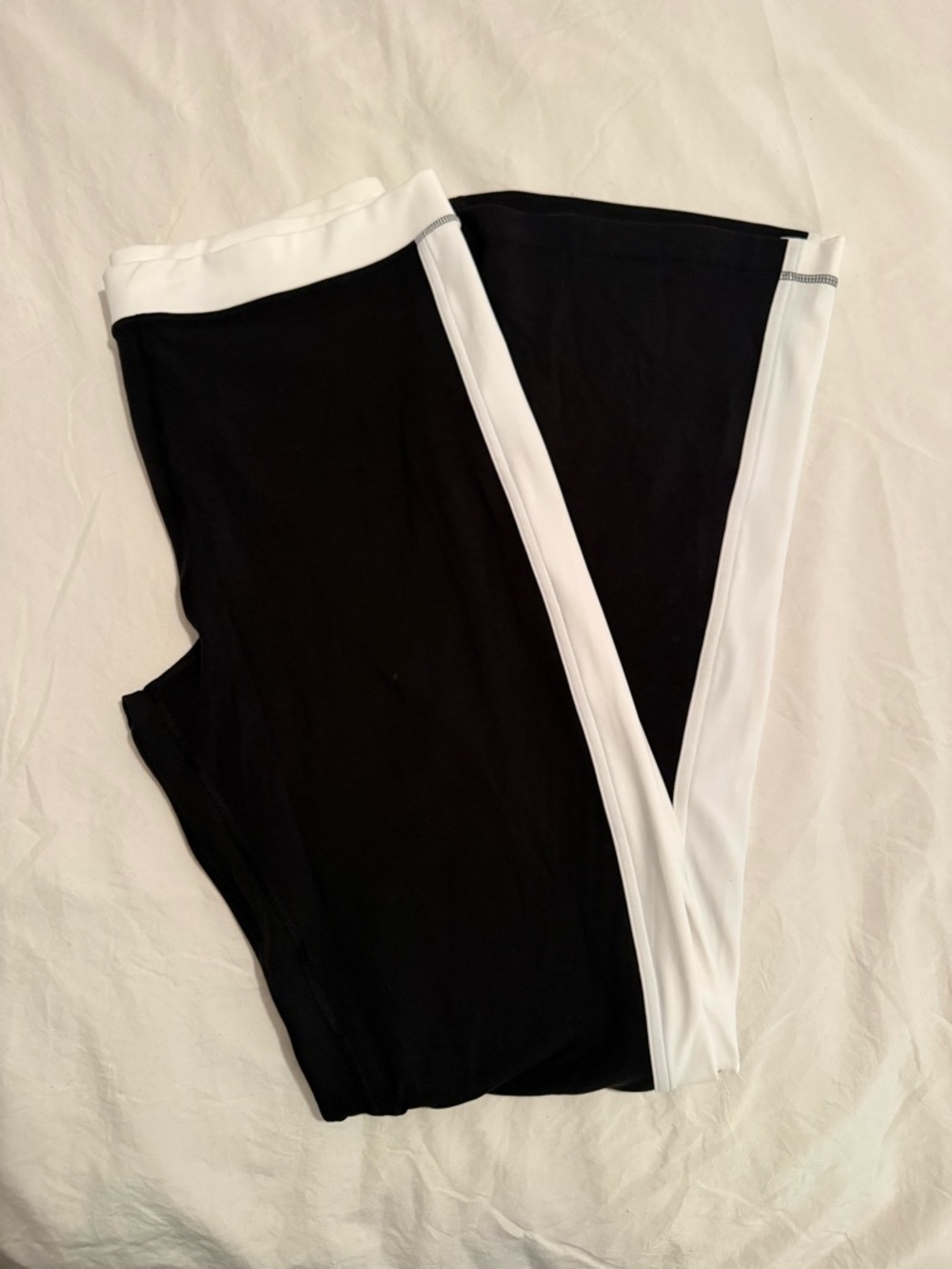 lululemon athletica Black Leggings with White Waistband